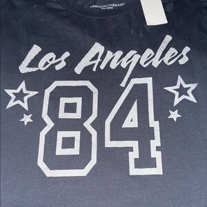 Distressed Gray Los Angeles 84 Graphic Tee